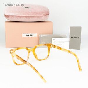BRAND NEW Miu Miu MU06XV 13U1O1 Havana Cream Square Unisex Eyeglasses 0MU 06XV